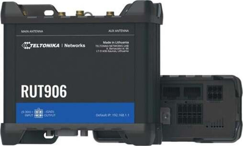 RUT906 - wireless router - WWAN - Wi-Fi - 4G 2G 3G - DIN rail mountable wall-mountable surface-mountable - Wireless router N Standard - 802.11n