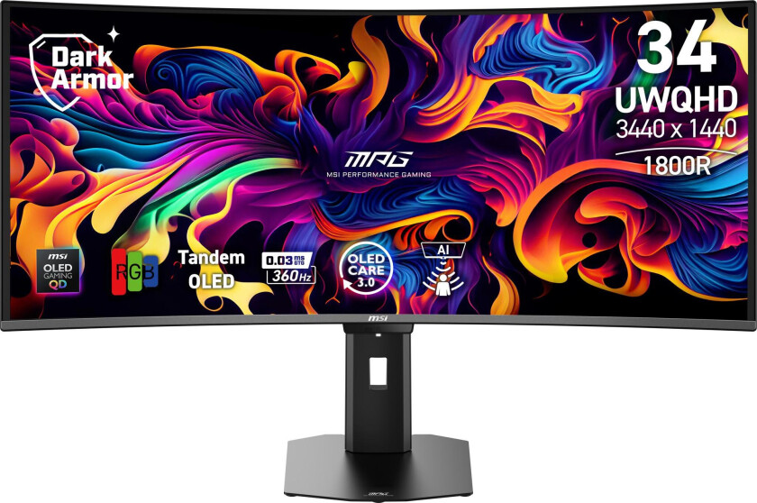 34" curved gamingskjerm MPG 341CQR X36