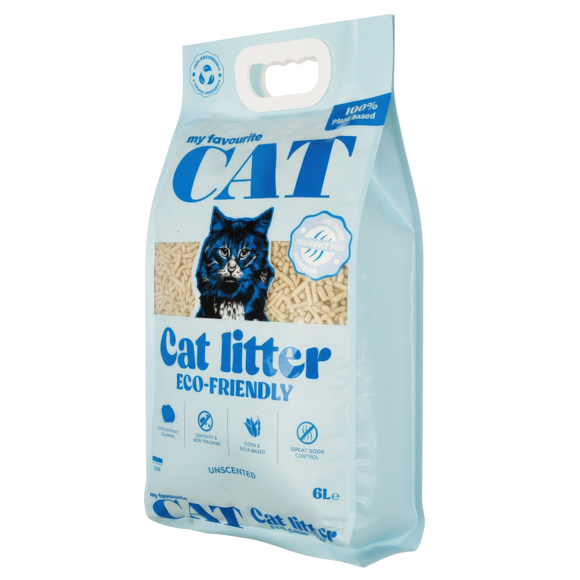 Eco-Friendly Cat Litter 6L - Unscented - Katt - Kattesand & kattestrø - Økologisk kattesand og kattestrø - My favourite CAT
