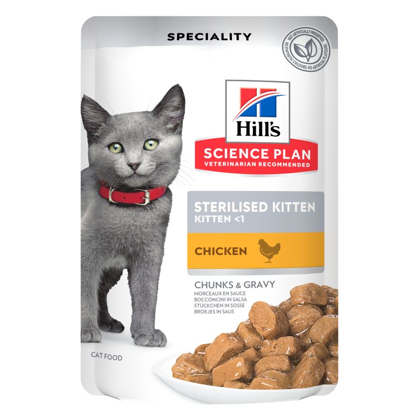 Sterilised Kitten Chicken 12x85g - Katt - Kattefôr & kattemat - Våtfôr og våtmat - Hills Science Plan