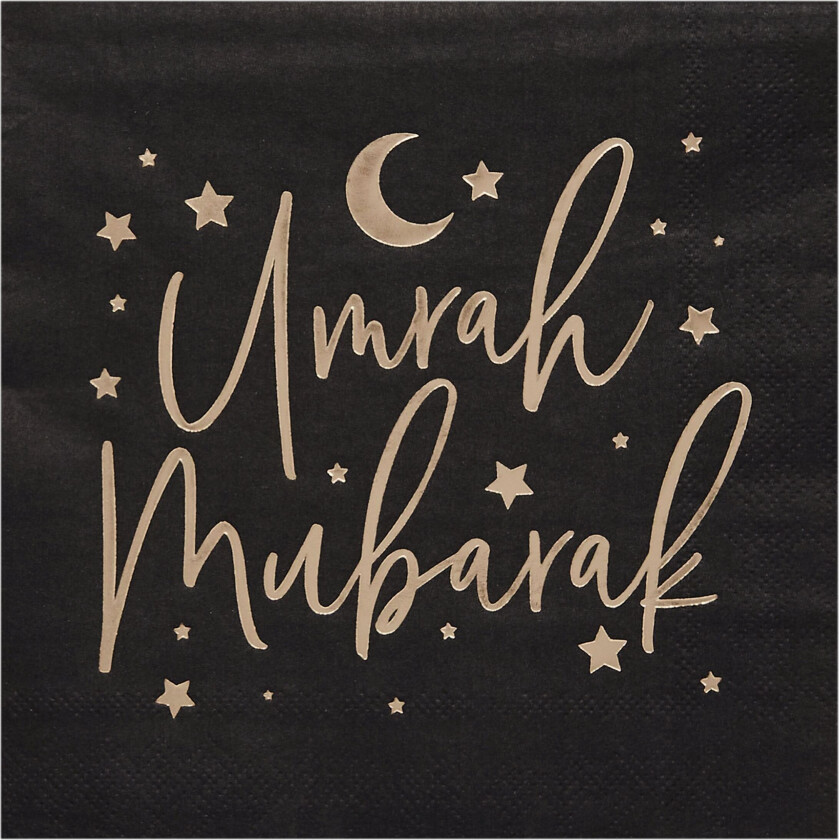 Servietter Umrah Mubarak - 16-pakning