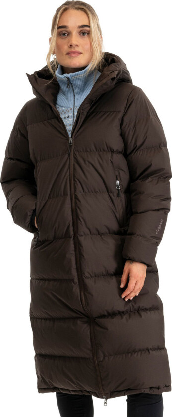 Bergans Women's Urban Down Long Coat Dark Chocolate
