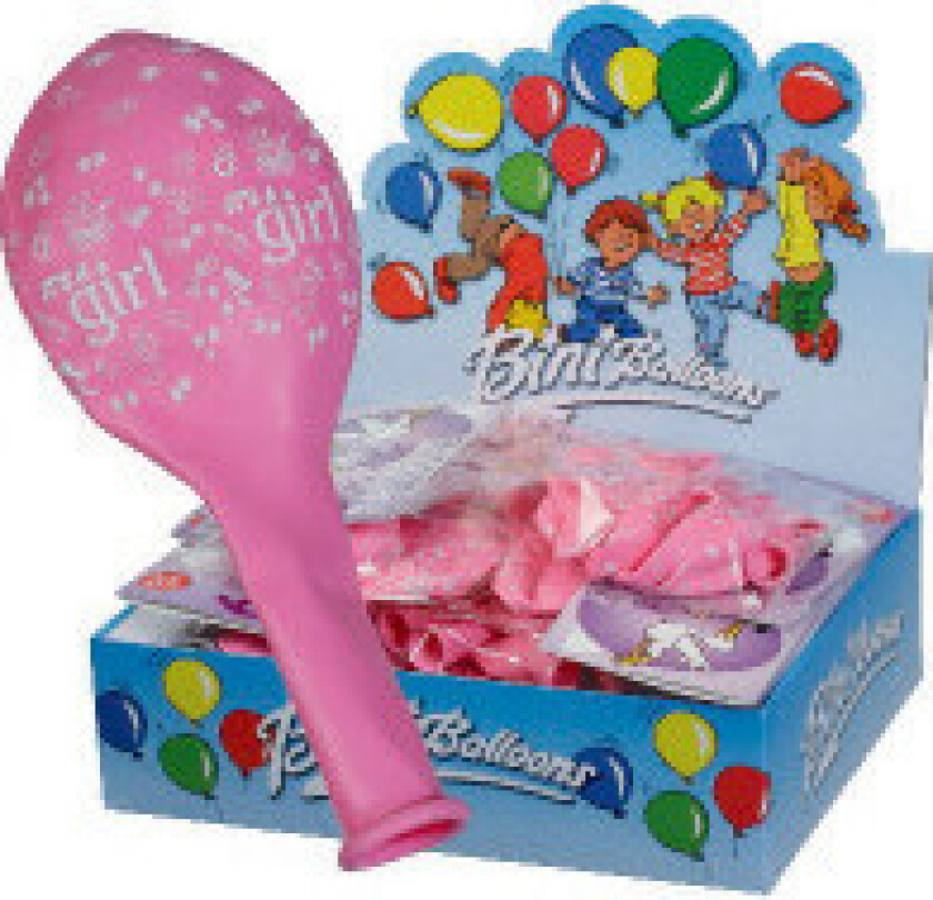Ballonger It's a Girl Lyserosa Ø29cm - 6 stk