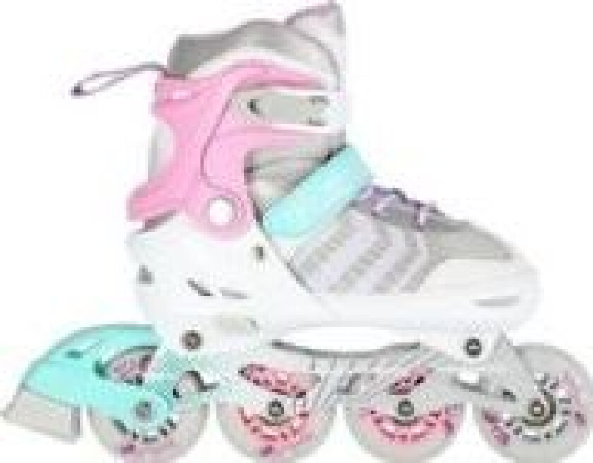 NH18192 rulleskøyter med utskiftbar, justerbar løper, hvit, størrelse 39-43