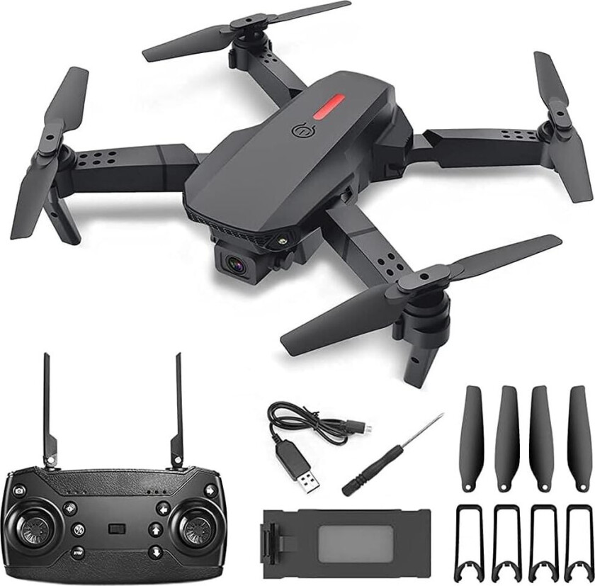 Drone med høyoppløselig kamera og sammenleggbar design