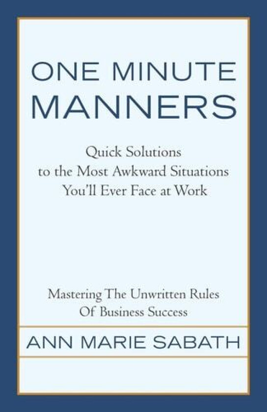 One Minute Manners av Ann Marie Sabath (Paperback)