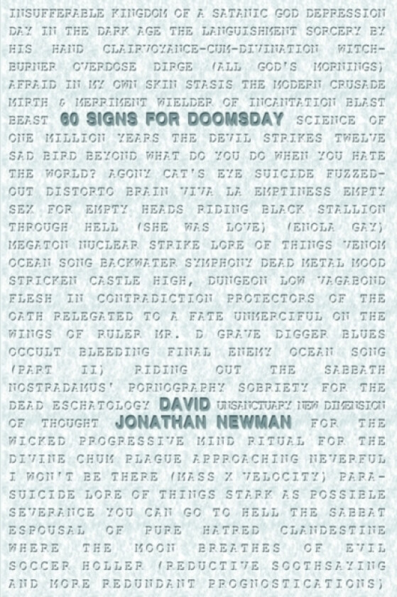 60 Signs for Doomsday av David Jonathan Newman (Paperback)