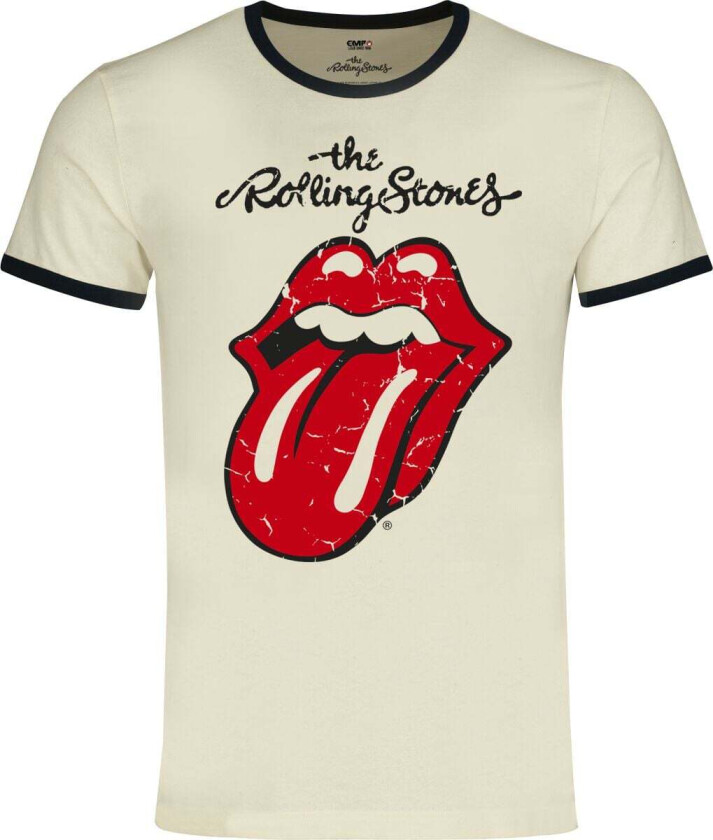 T-skjorte - Red Tongue - S til 5XL - Herrer - antikk hvit