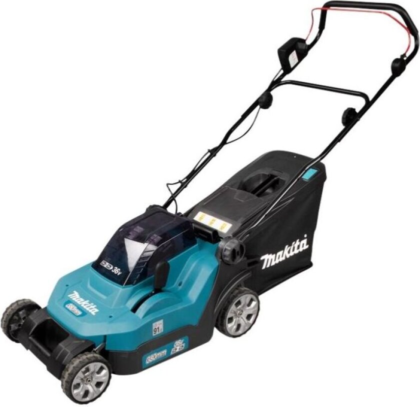 DLM382PM2 - Gressklipper - trådløs - 18 V - 4 Ah - 2 batterier - 3700 rpm - 38 cm - 16.9 kg