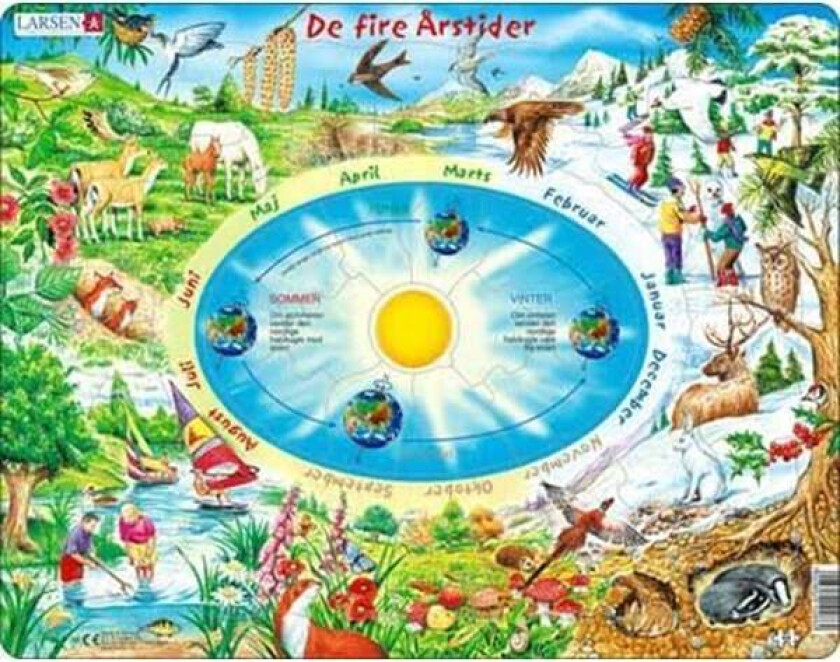 Puzzle The Four Seasons - 44 pieces Maxi (36.5x28.5 cm) Gulv