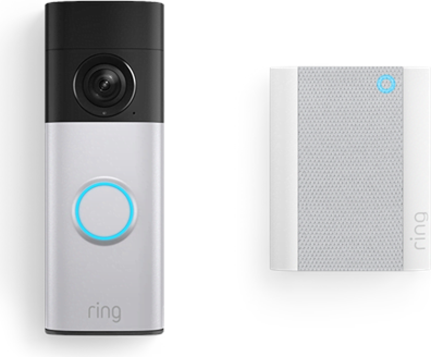 Bilde av Battery Video Doorbell Plus - Retinal 2K & Chime (3rd Gen) - Nickel Silver