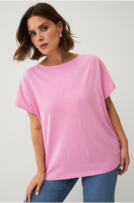 Topp med kort erme - Rosa