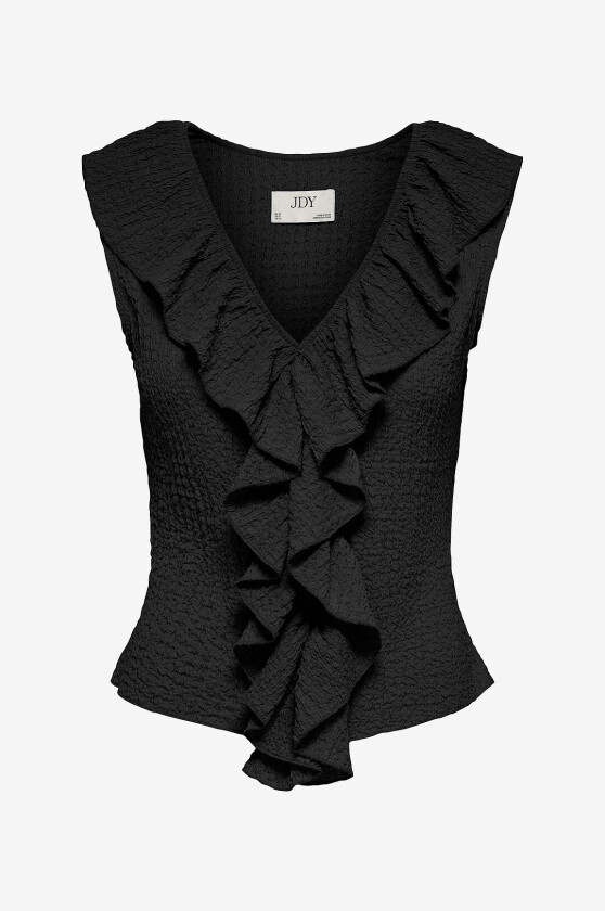 Topp jdyTurbo S/L Frill Top Jrs - Svart