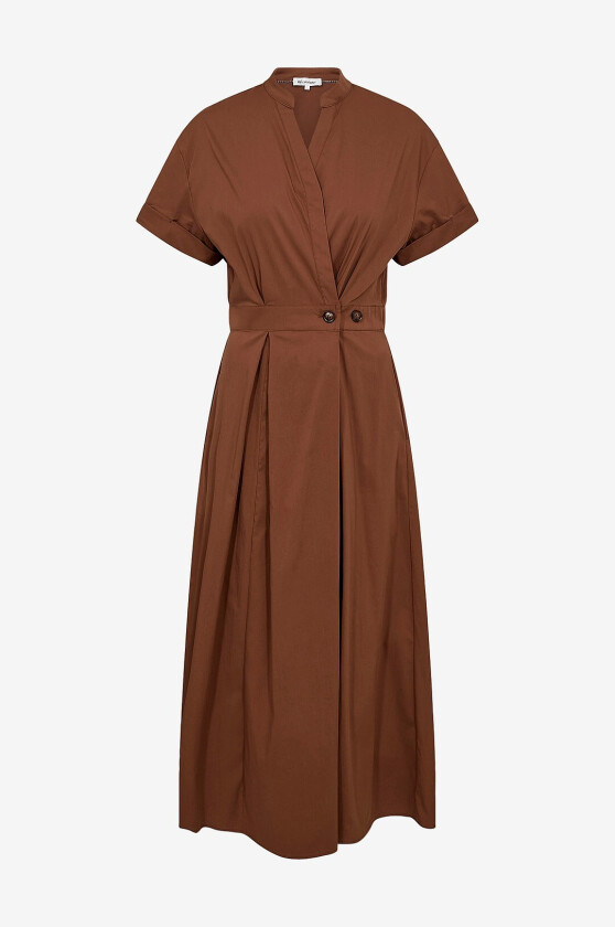 Maxikjole Elaracc Wrap SS - Brun