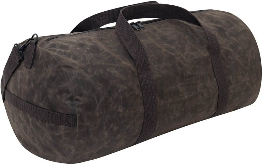 skulderveske Duffel Bag i vokset canvas 44L Brun