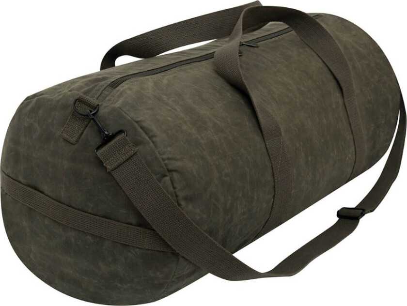 skulderveske Duffel Bag i vokset canvas 44L Oliven