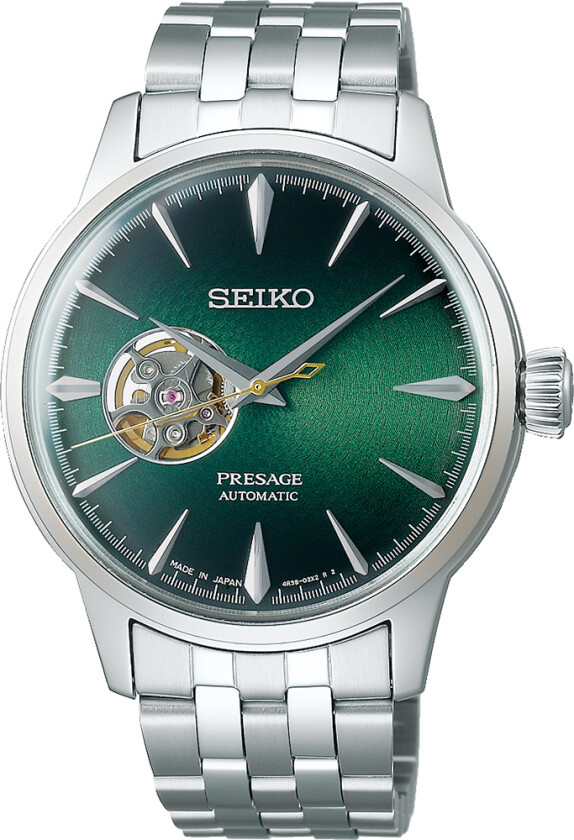 Presage Grasshopper Limited Edition SSA441J1 - Automatisk - Sølv - Herreklokker - Rustfritt stål - ledd m/pin - Mineral