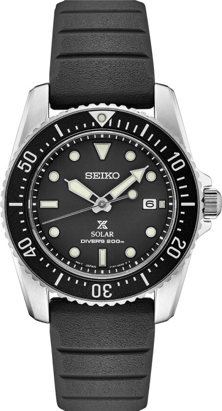 Prospex Divers Solar SNE573P1 - Kvarts - Sølv - Herreklokker - Silikon - Safir