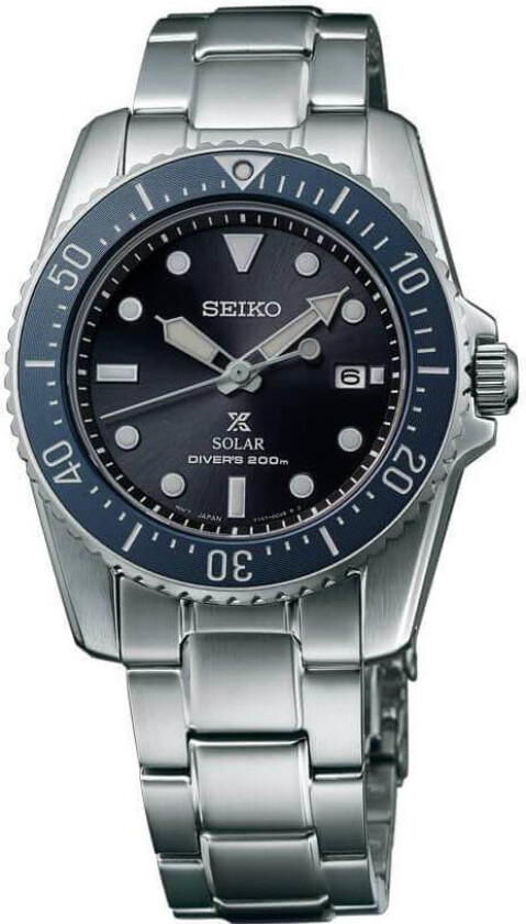 Seiko Prospex Divers Solar SNE569P1 - Kvarts - Sølv - Herreklokker - Rustfritt stål - ledd m/pin - Safir