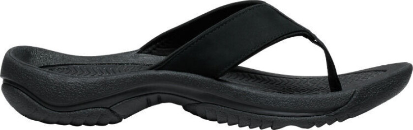 Keen Men's Kona Leather Flip-Flop Black-Steel Grey 46, Black-Steel Grey