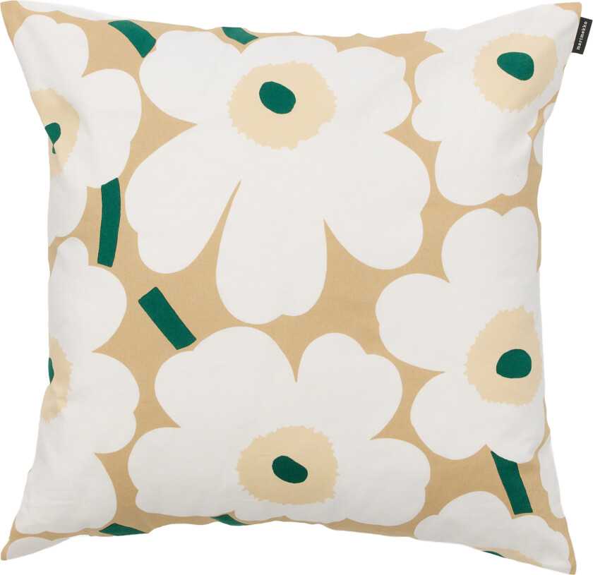 Bilde av Pieni Unikko Cush.Cover 50 x 50 sand, white, emerald - Pynteputer og putetrekk - Maija Isola