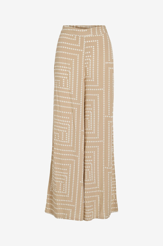 Bukse viFrelli Kleo HW Loose Pants - Beige