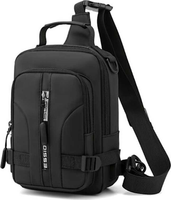 Slynge Skulderveske Herre Brystveske Skulderveske Lett Slyngveske Ryggsekk Herre Liten Crossbody Veske Skulderveske med USB-ladeport