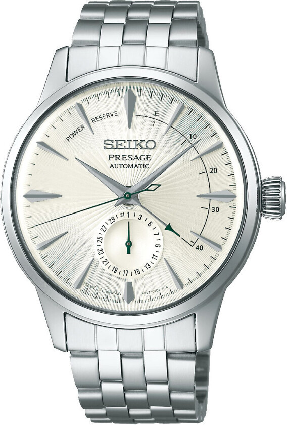 Presage SSA341J1 - Automatisk - Sølv - Herreklokker - Rustfritt stål - ledd m/pin - Mineral