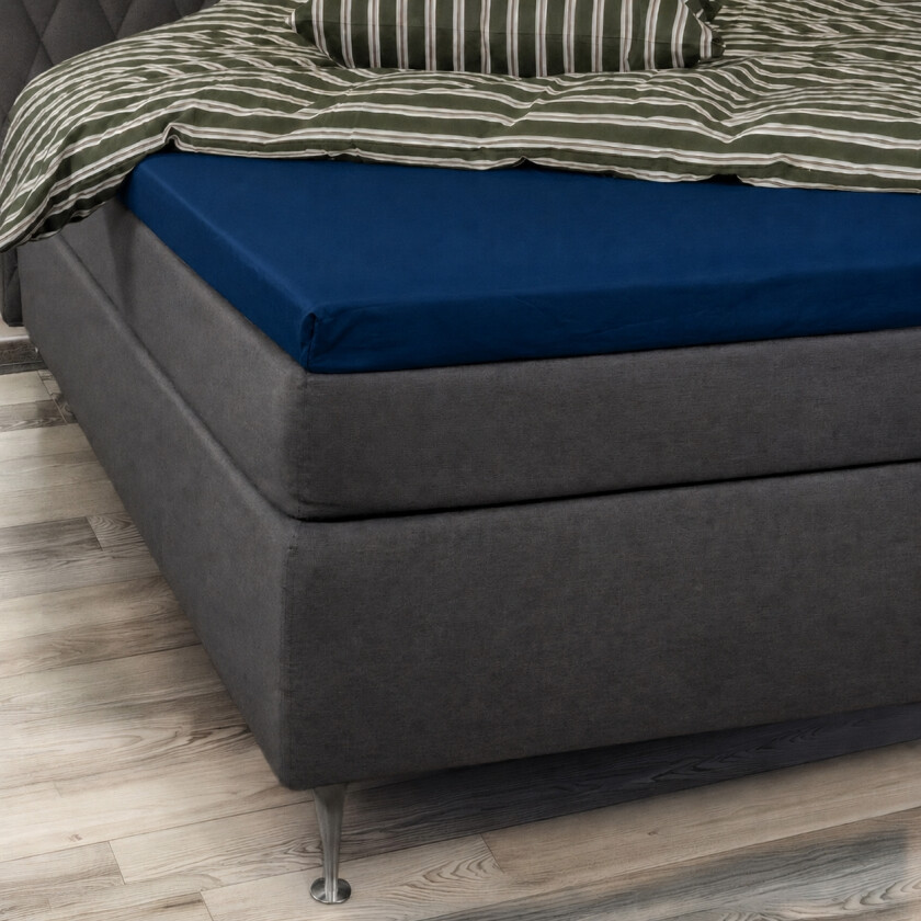 Konvoluttlaken 140x210x8 cm - Hvit - 100% bomullssateng - laken til overmadrass