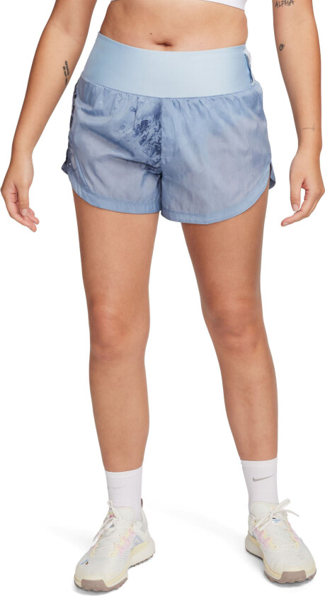 Trail Repel Mid-Rise Running Shorts Dame Light Aromry Blue/Thunder Blue L