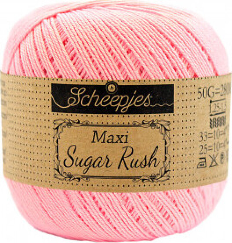 Maxi Sugar Rush Garn Unicolor 749 Rosa