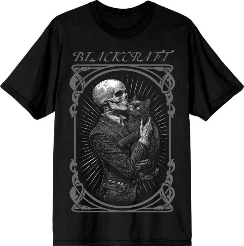 Goth T-skjorte - Skeleton Cat - M til XXL - Herrer - svart