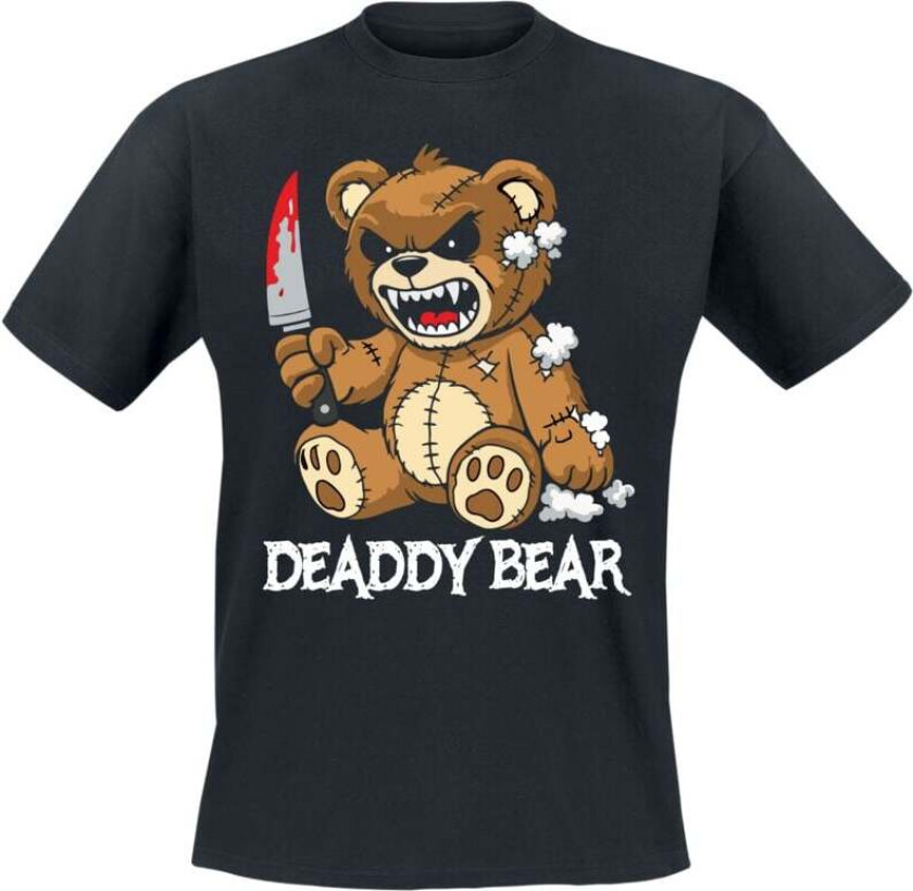 Fun T-skjorte - Deaddy Bear - M til 3XL - Herrer - svart
