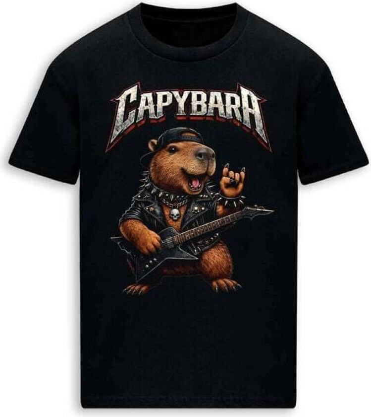 Fun T-skjorte - Capybara - M til 3XL - Herrer - svart
