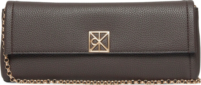 Emblem Hw Pebble Clutch - Brown - ONE SIZE