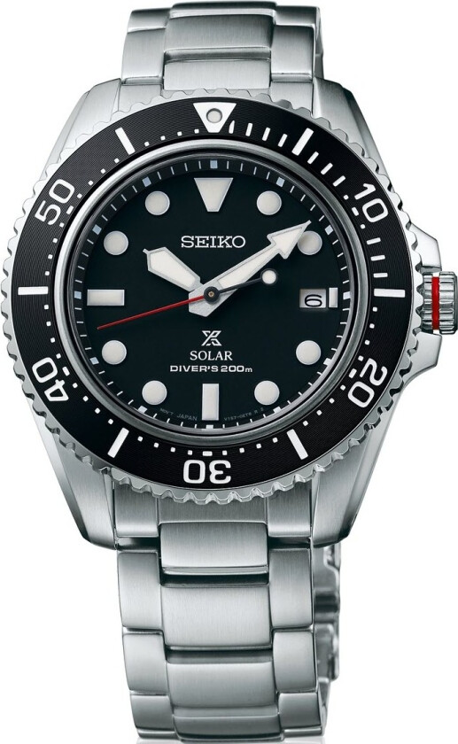 Prospex Solar 200m Diver SNE589P1 - Kvarts - Sølv - Herreklokker - Rustfritt stål - ledd m/pin - Safir
