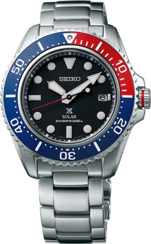 Prospex Solar 200m Diver SNE591P1 - Kvarts - Sølv - Herreklokker - Rustfritt stål - ledd m/pin - Safir