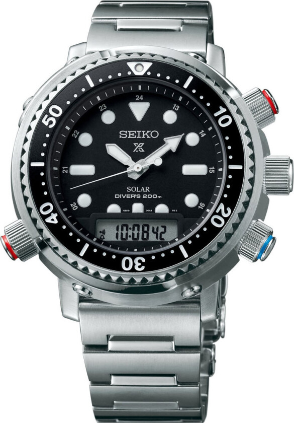 Prospex Solar Arnie Hybrid Diver 40th Anniversary SNJ033P1 - Kvarts - Sølv - Herreklokker - Rustfritt stål - ledd m/pin - Mineral