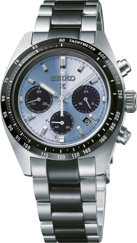 Prospex Crystal Trophy Speedtimer Solar Limited Edition (10000 pieces worldwide) SSC909P1 - Kvarts - Sølv - Herreklokker - Rustfritt stål -...