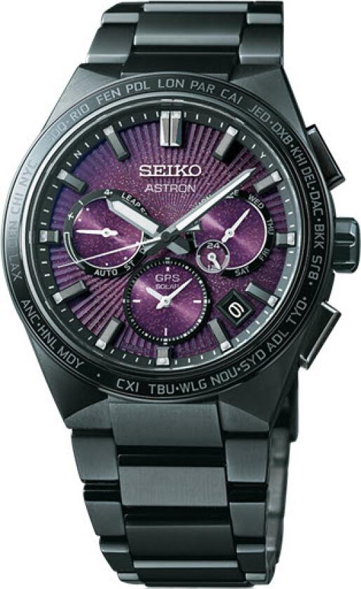 Astron Supernova GPS Solar Titanium Limited Edition (1500 pieces worldwide) SSH123J1 - Kvarts - Sort - Herreklokker - Titanium - Safir