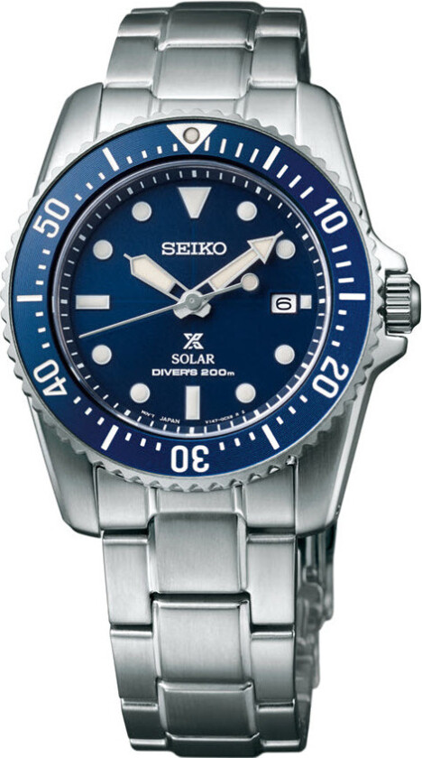 Prospex Solar 200m Diver SNE585P1 - Kvarts - Sølv - Herreklokker - Rustfritt stål - ledd m/pin - Safir