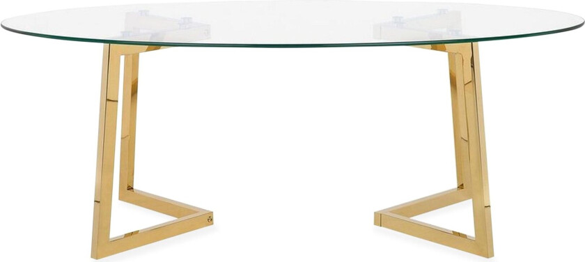Frechen Sofabord 120 cm - Glass/Gull