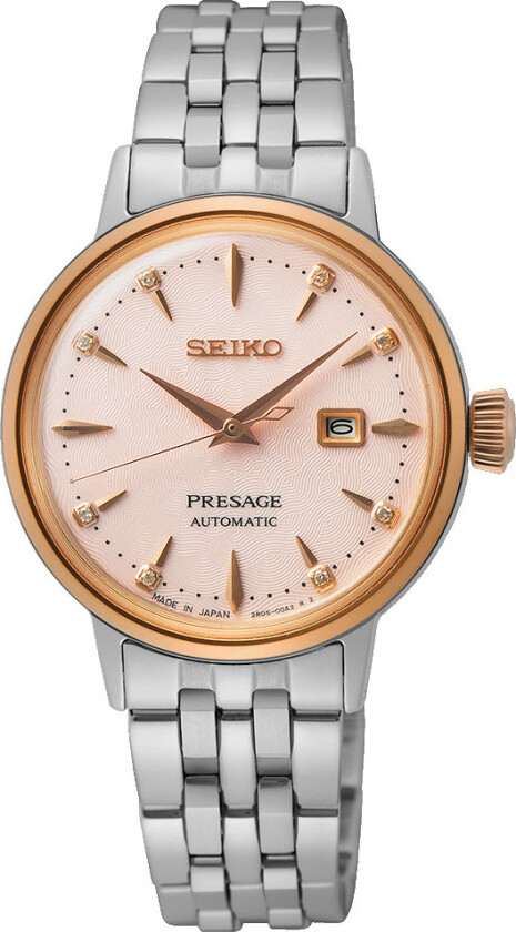 Presage Cocktail Time Pink Lady Diamond Twist Automatic SRE012J1 - Automatisk - Rosegull Sølv - Dameklokker - Rustfritt stål - ledd m/pin -...