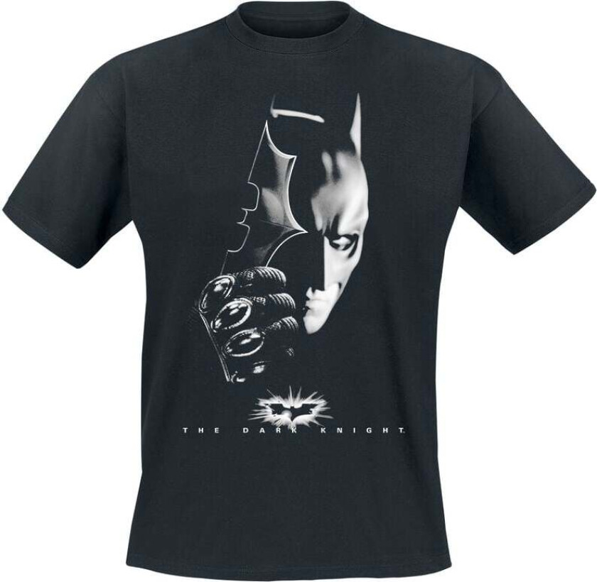 T-skjorte - The Dark Knight Grey Poster - M til 3XL - Herrer - svart