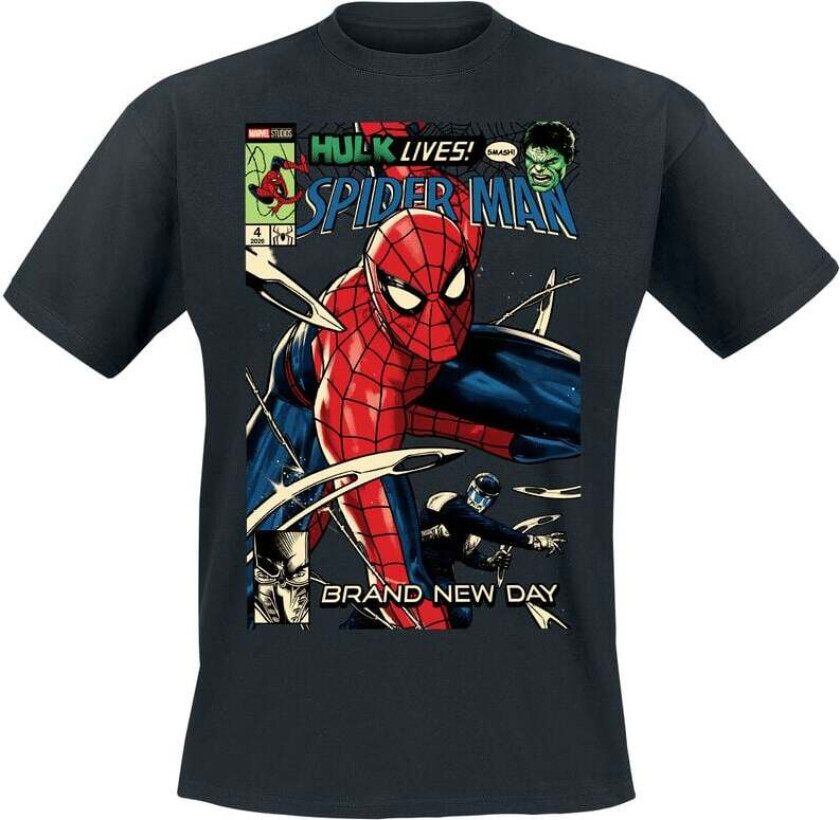 Disney T-skjorte - Brand New Day - Comic Cover - S til XXL - Herrer - svart