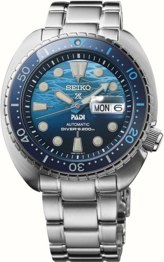 Prospex 200m Automatic PADI Special Edition SRPK01K1 - Automatisk - Sølv - Herreklokker - Rustfritt stål - ledd m/pin - Safir