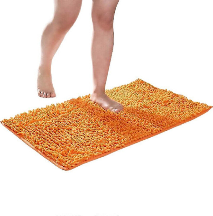 Chenille baderomsmatte myk, raggete og komfortabel, superabsorberende og tykk, sklisikker, maskinvaskbar for baderom