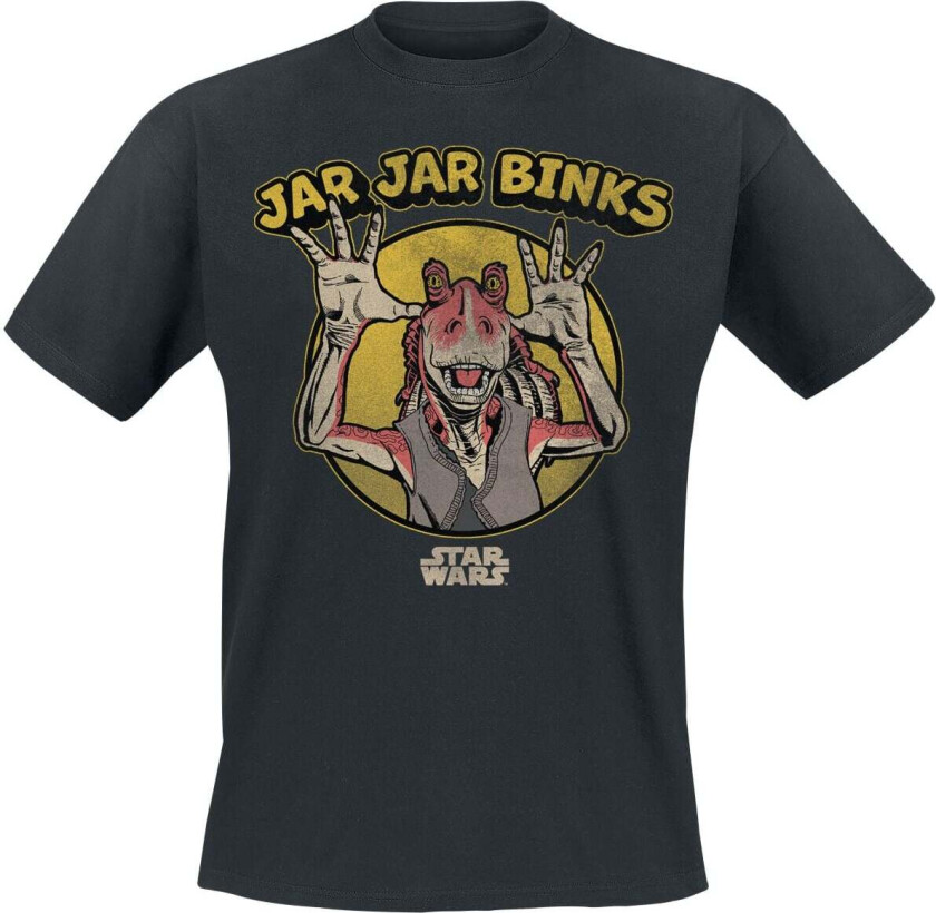 Disney T-skjorte - Episode 1 Silly Jar Jar - M til XXL - Herrer - svart