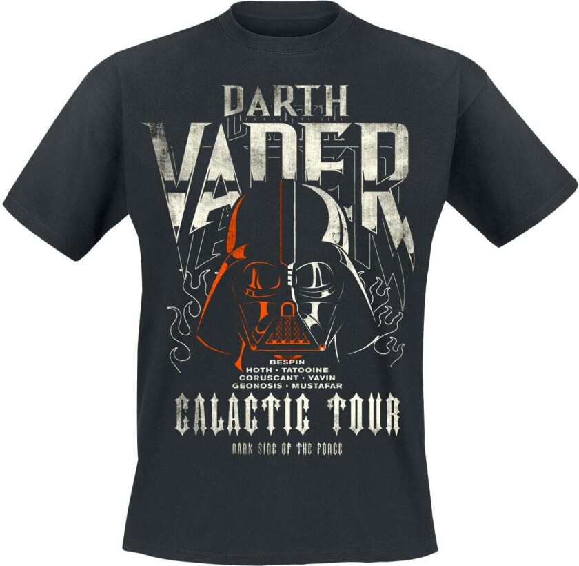 Disney T-skjorte - DARTH VADER GALACTIC TOUR POSTER - M til XXL - Herrer - svart