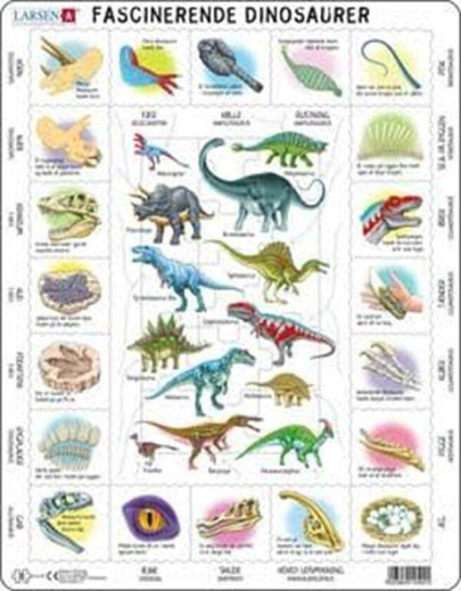 Puzzle Fascinating Dinosaurs - 35 pieces Maxi (36.5x28.5 cm) Gulv